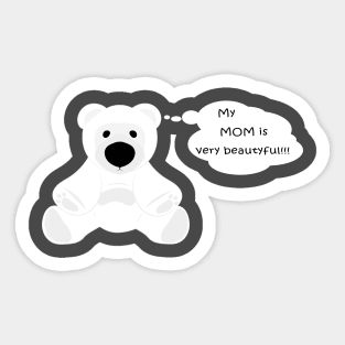 Pretty bear cub Sticker